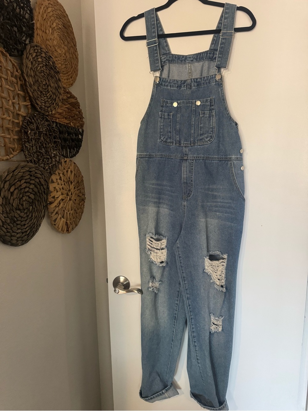 Light Wash Denim Overalls - Casual Everyday Style